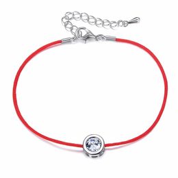 9 Farben rotes Seil-Armband, rund, 6 mm, kubischer Zirkon, Charm, Freundschaftsarmbänder, Armreifen für Frauen, Hochzeit, Schmuck, Geschenk231L