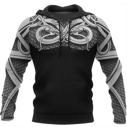 Men's Hoodies Awesome Viking Chest Tattoos 3D Print Camping Zip/Hoodie Sudaderas Con Capucha Jaqueta Masculina Vintage Baggy Ropa Hombre-636