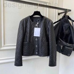Women's Fur & Faux designer Classic Women Designer Jackets Vests Skirt Black Crew Neck Genuine Leather Fashion Jacket Outdoor Motorcycle Biker Coat