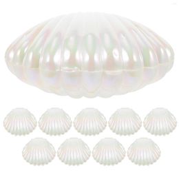 Gift Wrap 10 Pcs Bulk Seashells Candy Box Table Containers Jewellery Dish Small White Pp Holder