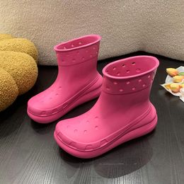 Designer Boots EVA Candy Colour Rain Shoes Fashion Thick-soled Rain Boot Waterproof Non-slip