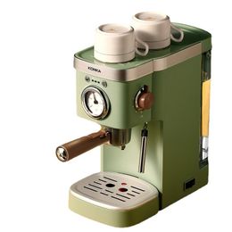 KONKA Italian Coffee Machine Retro Green Milk Frother Coffee Maker Powder Capsule Espresso Making Coffee Drinks Maquina De Cafe