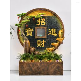 Garden Decorations Lucky And Treasure Water Curtain Wall Running Floor Decoration Chinese Style Office Porch Screen Partition