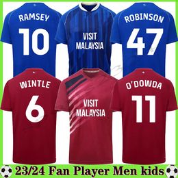 23 24 Cardiff Soccer Jerseys City RAMSEY 2023 2024 O'DOWDA 2023 2024 RALLS ADAMS WINTLE SAWYERS ROBINSON RINOMHOTA WATTERS Football Shirts ETETE Mens