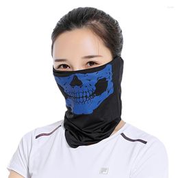 Scarves Women Sunscreen Silk Scarf Skull Cycling Face Cover Men Summer Head Cool Neck Collar Outdoor Magic Headscarf