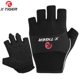 Sports Gloves X-Tiger Anti-Slip Cycling Gloves High Elastic Breathable MTB Bike Gloves Summer Bicycle Gym Fitness Sports Half Finger Gloves 230925