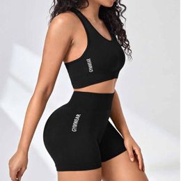 Active Sets Women Yoga Set Gym Sexy Bra Seamless Sports Shorts Workout Running Clothing Wear Athletic 2PCS Sport Suits