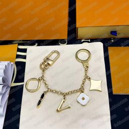 Designer Keychains Fashion Bags Car Key Chain Flowers Design Accessories Men Women Decoration 5 Styles271j