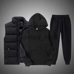 Men's Tracksuits Winter Hoodie Sets Men Fashion Fleece Hoodies Black Brand Sweatpants Casual Jogger Suit Tracksuit Sweatshirt Woman Pullover 3XL J230925