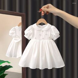 Girl Dresses Children's Summer 2023 Girls Korean Long Paragraph Princess Skirt Baby Kids Casual Qualited Party Dress