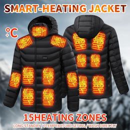 Men's Vests 1592 Places Heated Vest Men Women Usb Heated Jacket Heating Vest Thermal Clothing Hunting Vest Winter Heating Jacket Black 230925