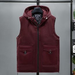 Men's Vests Autumn and Winter Plus Size Cotton Vest 8xl 10xl 9xl Loose Corduroy Jacket Big Mens