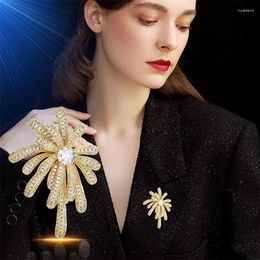 Brooches SUYU Romantic And Aesthetical Flower Brooch With Micro Cubic Oxide Versatile Corsage Suit Accessories