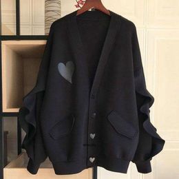 Women's Jackets Plus Size 6XL 150kg Autumn Winter Jacket Women Hearted Coat Long Sleeve Sweet Outwear Black Green Color Ladies Tops