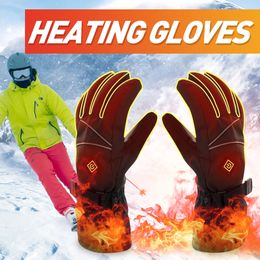 Ski Gloves Winter Skiing Cycling Multifunction Heated Thermal USB Charging Battery Powered for Driving Skating Fishing 230925