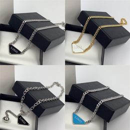 2023 New P Triangle Necklaces For Women Luxury Party Fashion Chain Necklace Jewellery Designer Holiday Gift260J