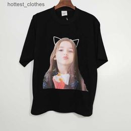 desiger shirts adlv The highest qualityT-shirts Korea Fashion Brand Adlv Teddy Bear Short Sleeve Doughnut Girls' T-shirt Couple's Half Sweep Size 11 Dieo 9 MPTM