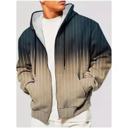 Mens Hoodies Sweatshirts Stripes Printing Fashion Man Casual Street Style Clothing Oversized Long Sleeves Pullover Blouse Pocket Winter Hood 230925