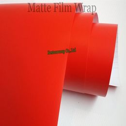 Matte RED Vinyl wrap with air release Matt vinyl red car wrap styling covers size 1 52x30m Roll 5x98ft261r