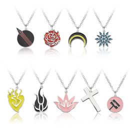 2021 RWBY Qrow Branwen chain Necklace Metal Pendant With Gift Woodbox Cosplay Otaku New3184