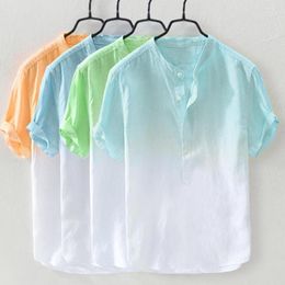 Men's Casual Shirts Comfortable To Wear Summer Men Short Sleeves Loose Shirt For Office Vacation Travel Dating