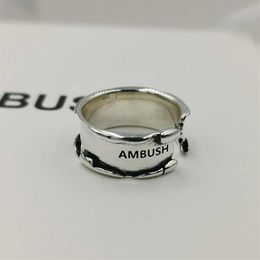 AMBUSH ring s925 sterling silver ring is used as a small industrial brand gift for men and women on Valentine's Day 221011235y