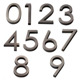 Garden Decorations 6cm 3D Self Adhesive Modern Door Number #0-9 Plaque Door Plate Number House Number el Door Address Digits Sticker Sign 230925