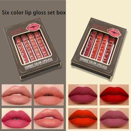 Lipstick Matte Liquid Lipstick Set Long Lasting Matte Lip Gloss Makeup Lipstick Liquid Velvet Matte Gloss Cosmetics Lipstick Set Lip Tint 230925