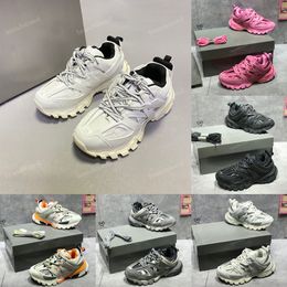 Designer-Turnschuhe, Herrenschuhe, Plateau-Freizeitschuhe, Damen-Trainer Track 3.0-Turnschuhe, Mesh-Nylon-bedruckte Leder-Turnschuhe, dicker Boden, Triple-S-Schuh mit Boxgröße 35-45