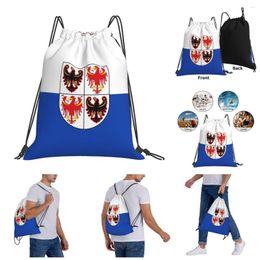 Backpack Flag Of Trentino-South Tyrol Drawstring Bags Gym Bag Creative Funny Novelty Blanket Roll