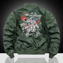 Men's Jackets Astronaut jacket men's 2023 spring and autumn military space sports ma1 embroidered Baseball uniform large pilot jacket L230925