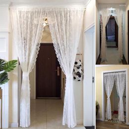 Curtain French Light Luxury White Lace Curtains Princess Tulle For Bathroom Exterior Door Balcony Privacy Screen Pavions