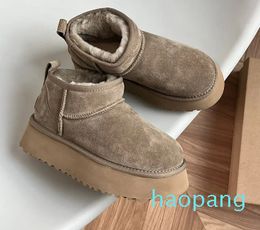 Winter Ultra Mini Boot Platform Fur Boots Designer Woman Warm Australia Ankle Snow Booties Real Leather