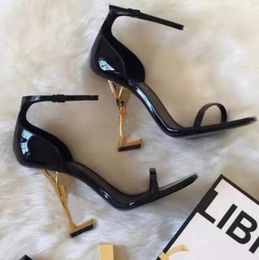 Luxury Sandals Women's High Heels Fashion Designer Shoes 7cm 10cm Letter Wedding Dinner Women's Sandals With Dust Bags