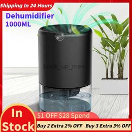 Dehumidifiers Mini Dehumidifier 1000ML Quiet Moisture Remove Machine Auto-Off Moisture Absorbing Machine Colourful LED Light Air PurificationYQ230925