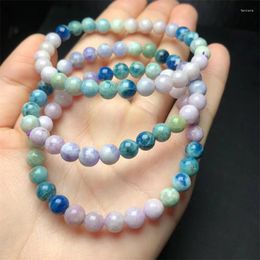 Link Bracelets 6.5mm Natural Colourful Sodalite Bracelet Handmade Crystal Jewellery Stretch Fashion For Children Birthday Gift 1pcs