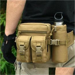 Outdoor Bags Military Waist Fanny Pack Utility Tactical Men Bag Fishing Pouch Cam Hiking Climb Hip Bum Belt Bottle Drop Delivery Sport Dhq6W