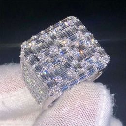 Custom Championship Ring Full Ice Out Baguette Vvs Moissanite Diamond Ring for Men