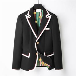 New Designers Fashion Letter Printing Mens Blazers Cotton Linen Fashion Coat Designer Jackets Business Casual Slim Fit Formal Suit Blazer Men Suits Styles 606