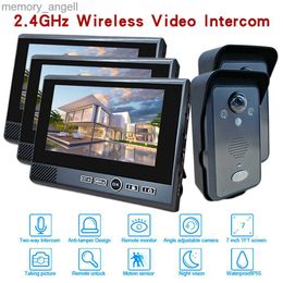 Walkie Talkie 7 Inch Wireless Video Intercom in Private House Punch-Free Interphone Doorbell Video Entry Phone Intercoms for the Apartment HKD230925