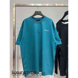 balencigss men t-shirts High version b home front and back embroidered short sleeves woven and dyed pure cotton very soft tex H9G2