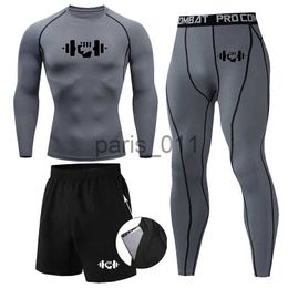 Others Apparel Sportswear Quick Dry Rashgard Sport Shirt Men Compression Pants Gym Running Shirt Men Fitness Leggings Clothes Tight Suit x0926