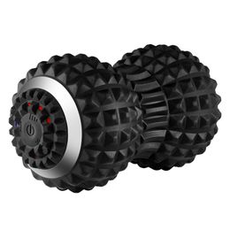 Yoga Balls Electric Massage Peanut Ball 4-Speed Vibrating USB Rechargeable Sport Yoga Foam Roller Muscle Relaxation Small Fitness Equipment 230925