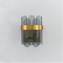 Wall Lamp Postmodern Bedroom Light Simple Creative TV Background Aisle Corridor Balcony Soot Glass