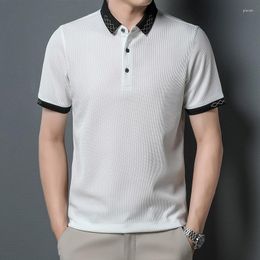 Men's Polos Fashion Polo Shirt Short Sleeve Thin Summer Clothing Soft Streetwear Casual Korean Style For Male Tops