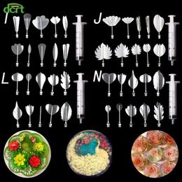 11 Pieces Set Cake Tools 3D Gelatin Jelly Art Needle Pudding Flowers Decorating Tools Stainless Steel Model Number272G