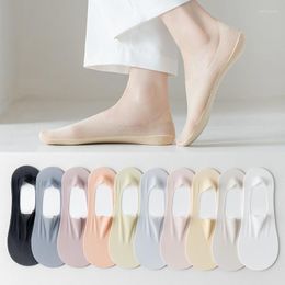 Women Socks Girl Anti-slip Low-cut Slippers Invisible Show Boat No Color Summer Ultra-thin Gift Solid Breathable