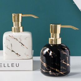 Liquid Soap Dispenser Luxury Gold Press Lotion Bottle Shampoo Hand Sanitizer Divided Bottling Plated Ceramic Bathroom Accessories