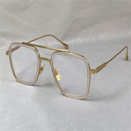 fashion design male optical glasses 006 square K gold frame simple style transparent eyewear top quality clear lens240j