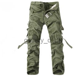 Men's Pants 2022 New Men Cargo Pants Army Green Big Pockets Decoration Mens Casual Easy Wash Autumn CottonTrousers Plus Size 42 J230926
